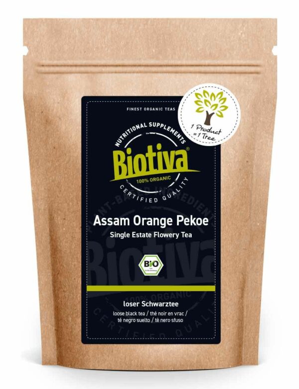 Biotiva Assam Orange Pekoe Schwarztee Bio