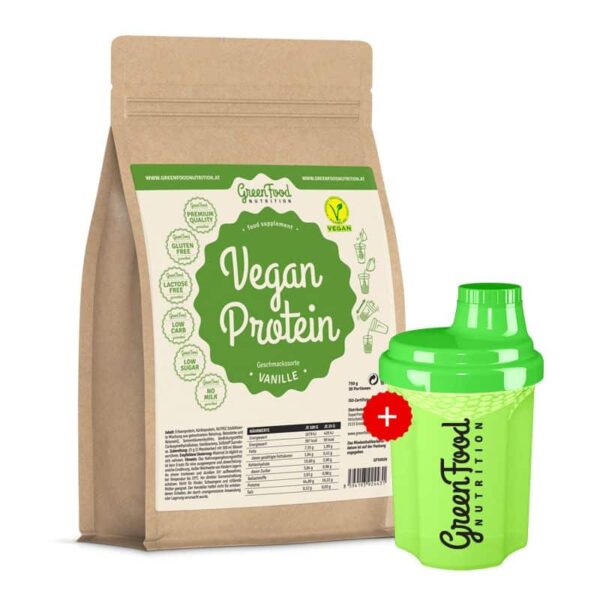 GreenFood Nutrition Vegan Protein + 300ml Shaker