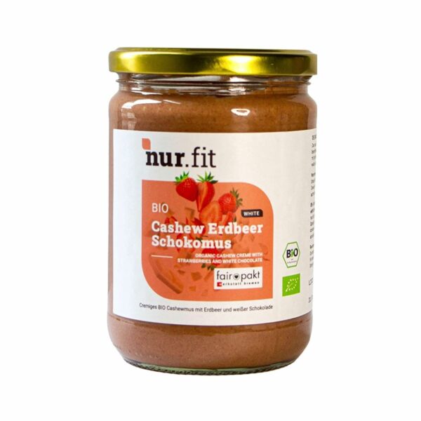 nur.fit BIO Cashew Erdbeer Schokomus