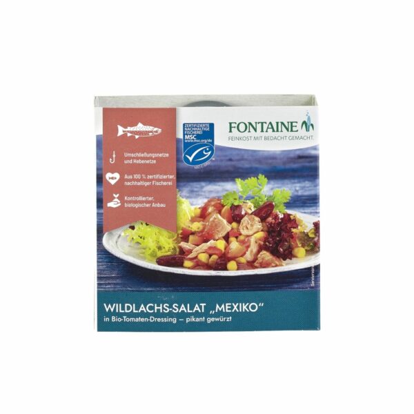 Fontaine - Wildlachs-Salat Mexiko in Bio-Tomatendressing