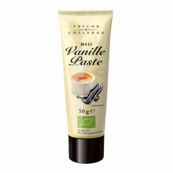 Vanillepaste aus natürlichen Vanilleschoten Bio 50g in Tube