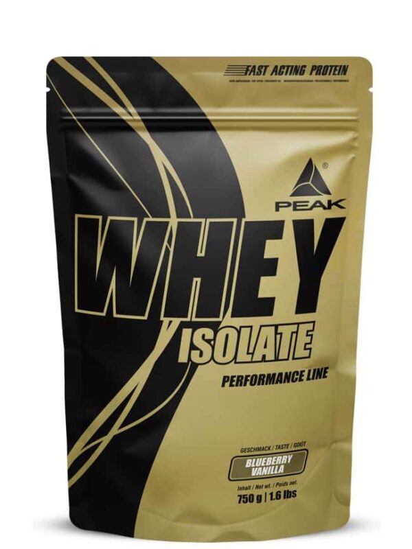 Peak Whey Protein Isolat - Geschmack Blueberry Vanilla