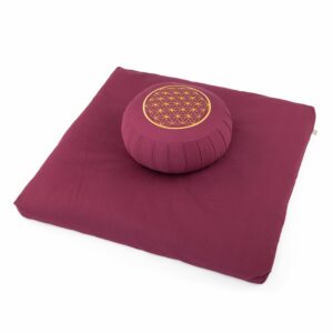 Medi-Set Eco: Meditationskissen Zafu ECO aubergine