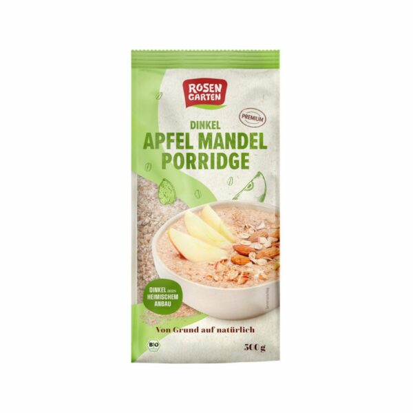 Rosengarten - Dinkel-Apfel-Mandel-Porridge