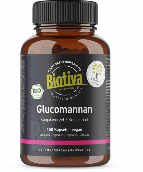 Biotiva Glucomannan hochdosiert Bio