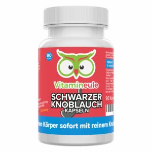 Schwarzer Knoblauch Kapseln - hochdosiert - Qualität aus Deutschland - ohne Zusätze - Vitamineule®