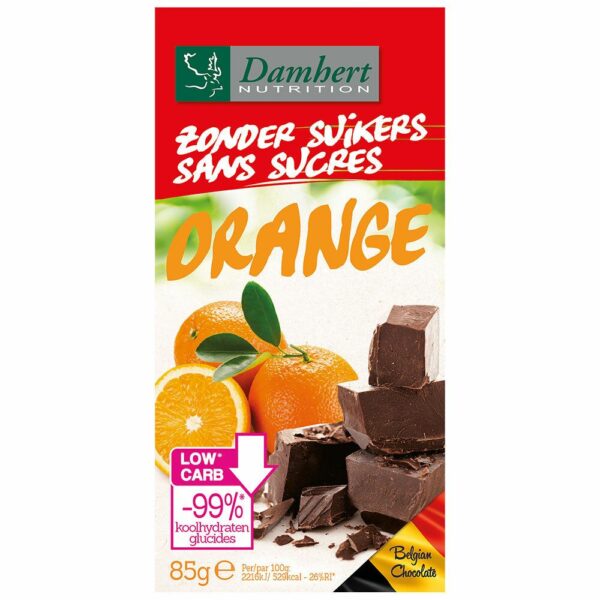 Damhert Schokoladentafel noir/orange weniger Zucker