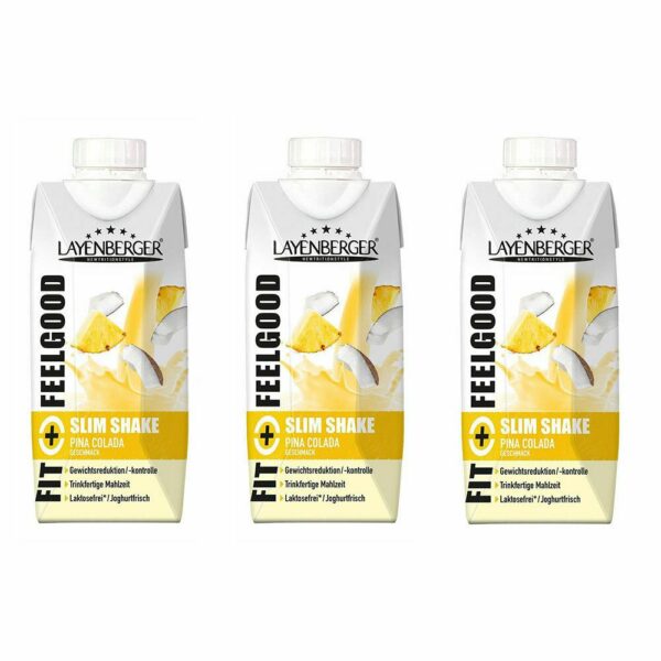 3x Layenberger® Fit+Feelgood Slim Shake Pina Colada