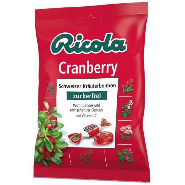 Ricola® Schweizer Kräuterbonbons Cranberry ohne Zucker