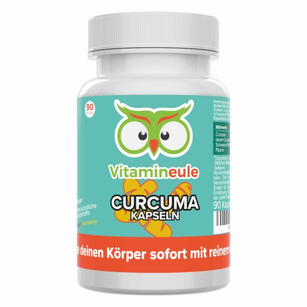 Curcuma Kapseln - hochdosiert - Qualität aus Deutschland - ohne Zusätze - Vitamineule®